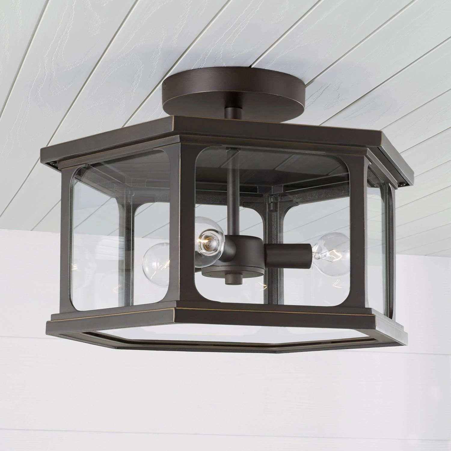 Walton 3-Light Outdoor Semi Flush Mount