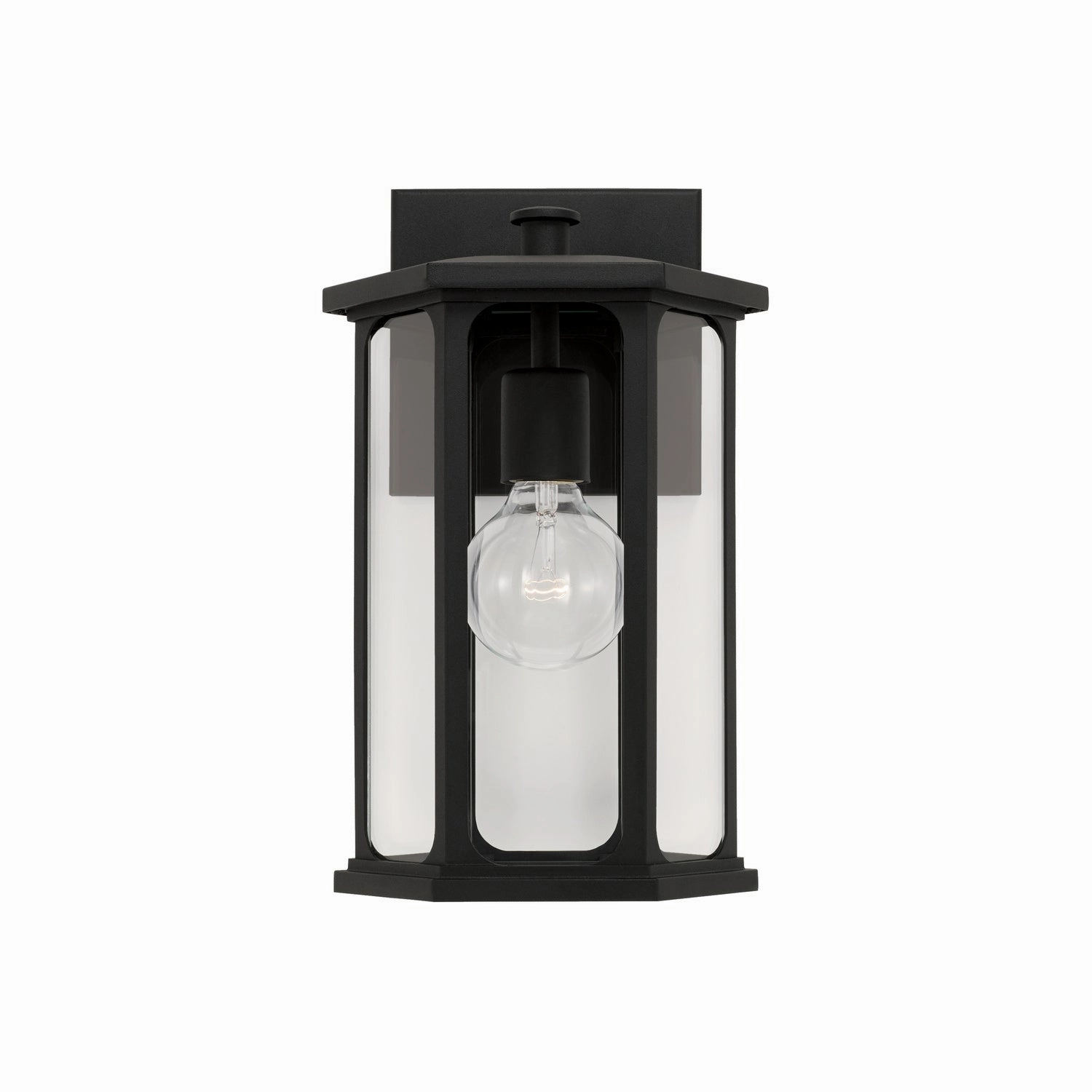 Walton One Light Outdoor Wall Lantern Black