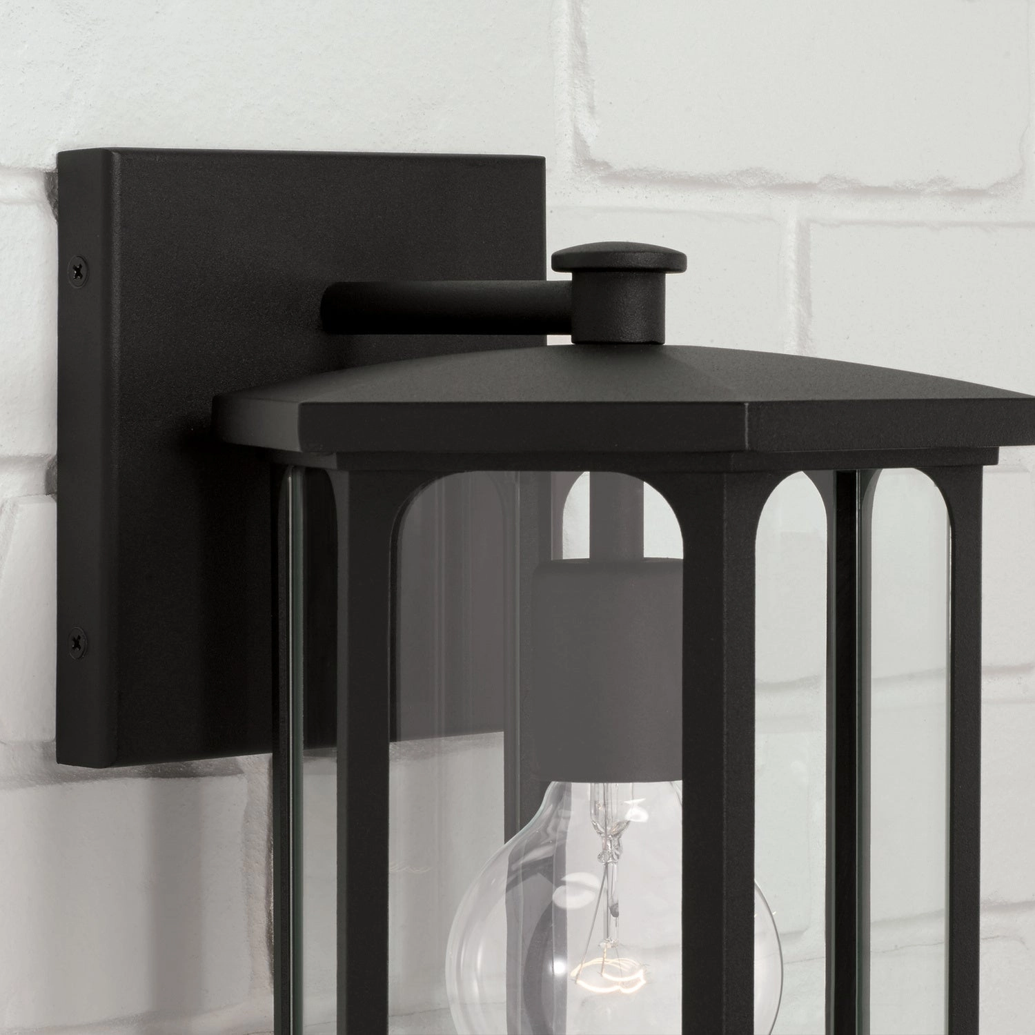 Walton One Light Outdoor Wall Lantern Black