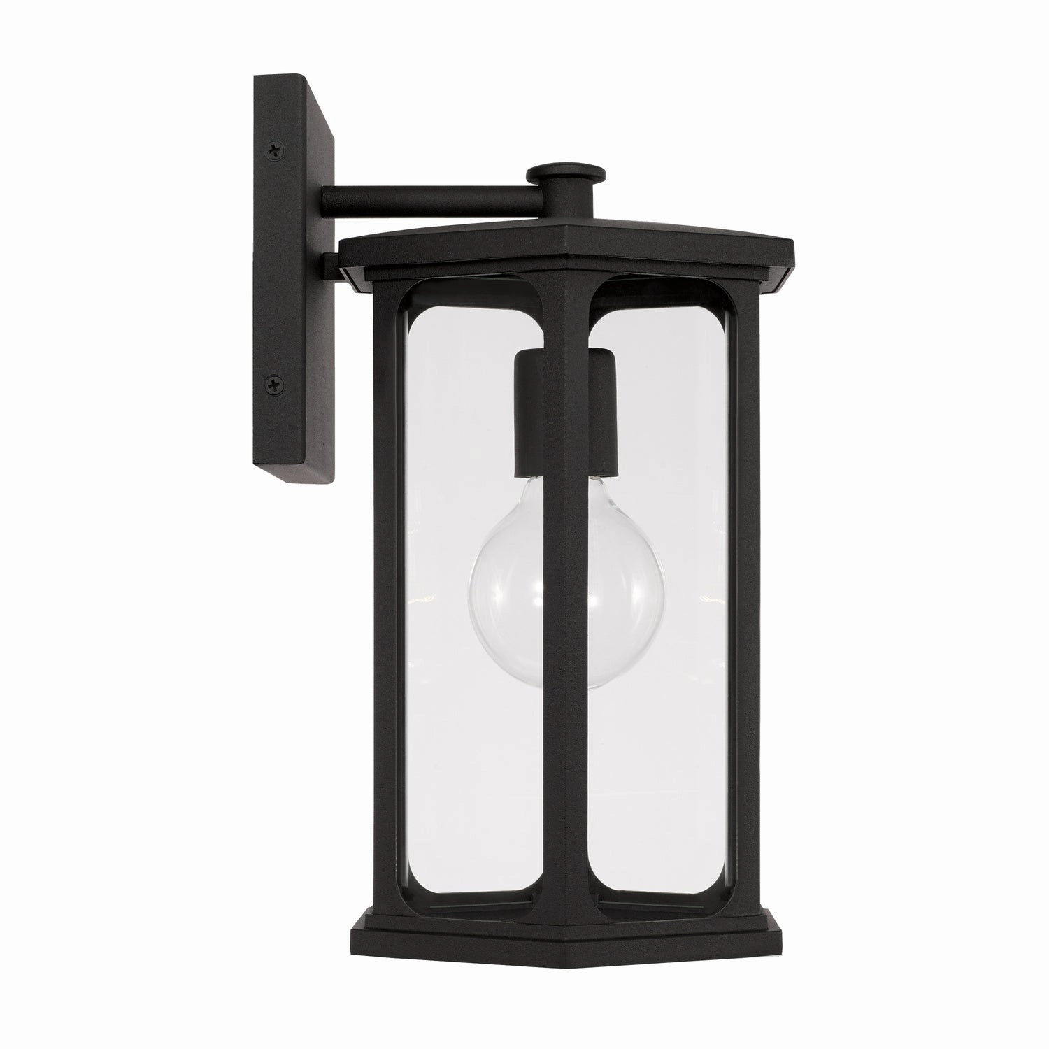 Walton One Light Outdoor Wall Lantern Black