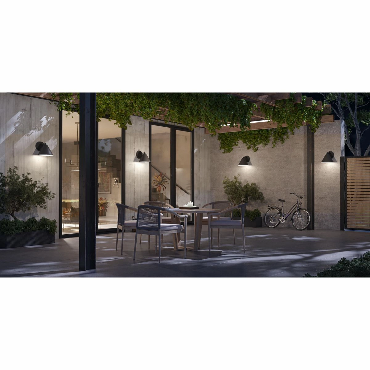 Ward One Light Outdoor Wall Lantern Black