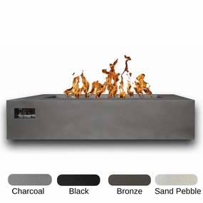 Warming Trends AON 72-inch Powder-Coated Steel 24 VOLT Hot Surface Ignition Rectangular Fire Tableportable outdoor fire pit with lid