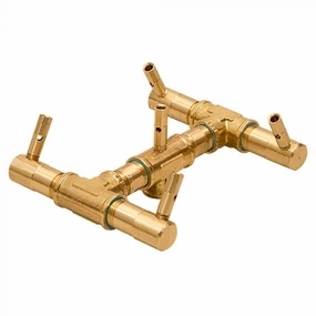 Warming Trends Crossfire 7.5 x 7.5-Inch Original Brass Gas Fire Pit Burner 60K BTUFireproof mat for under fire pit
