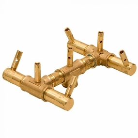 Warming Trends Crossfire 7.5 x 7.5-Inch Original Brass Gas Fire Pit Burner 84K BTUFireproof mat for under fire pit