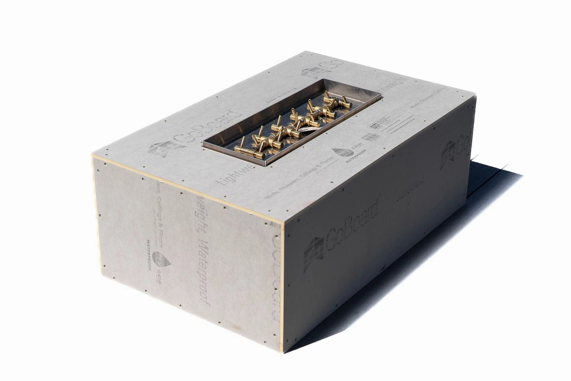 Warming Trends Crossfire FR Rectangular 48x30x18-Inch with Linear Ready To Finish Fire Pit Kit