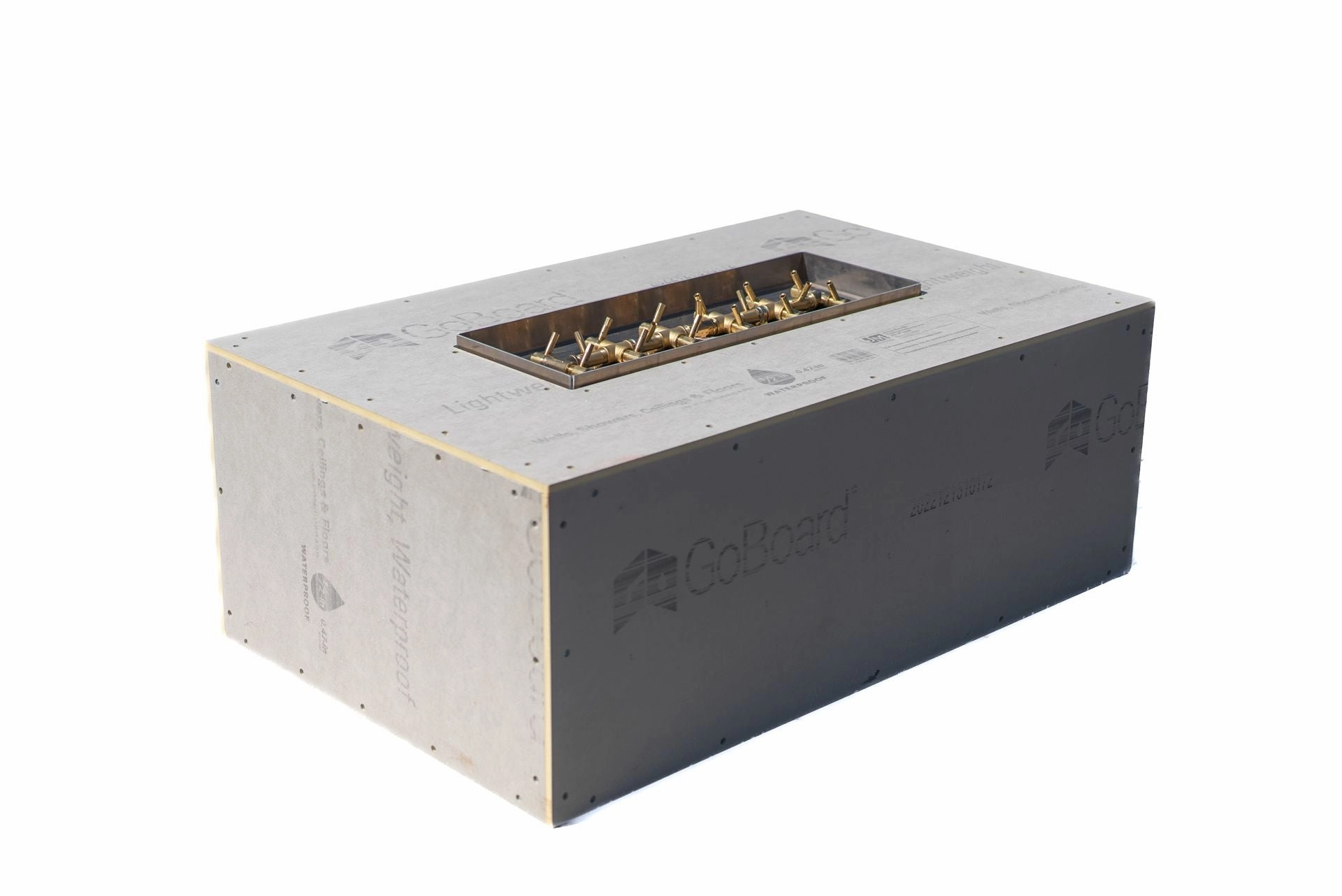 Warming Trends Crossfire FR Rectangular 48x30x18-Inch with Linear Ready To Finish Fire Pit Kit