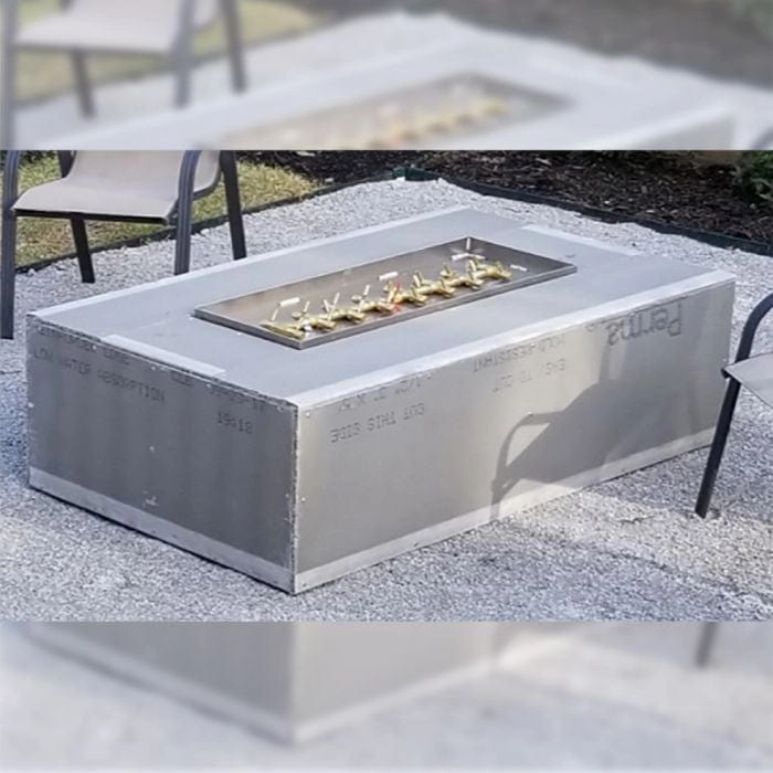 Warming Trends Crossfire FR Rectangular 48x30x18-Inch with Linear Ready To Finish Fire Pit Kit
