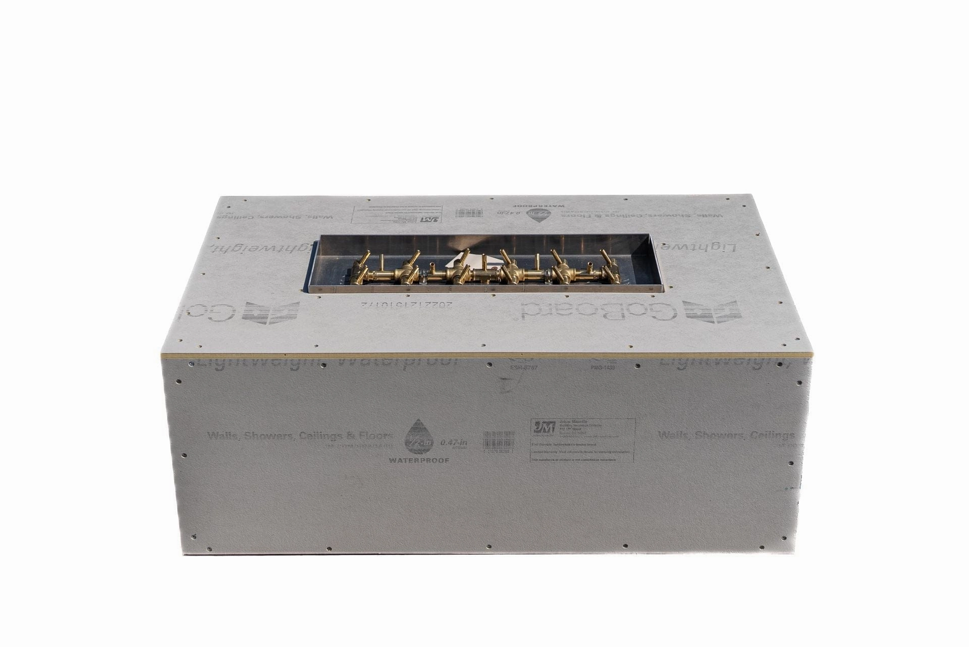 Warming Trends Crossfire FR Rectangular 72x42x18-Inch with Linear Ready To Finish Fire Pit Kit
