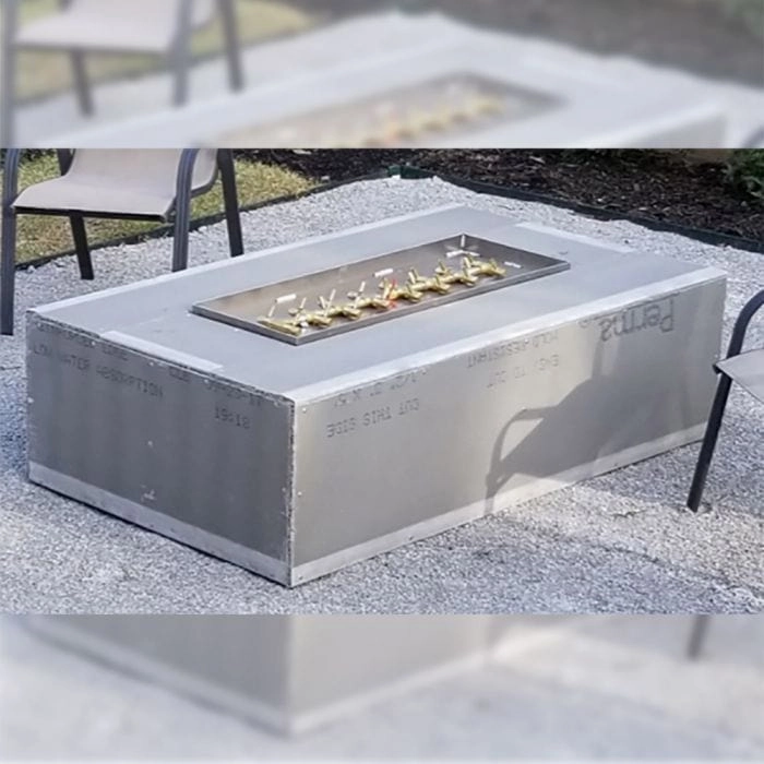 Warming Trends Crossfire FRT Rectangular 60x36x18-Inch with Tree-Style Ready To Finish Fire Pit Kit