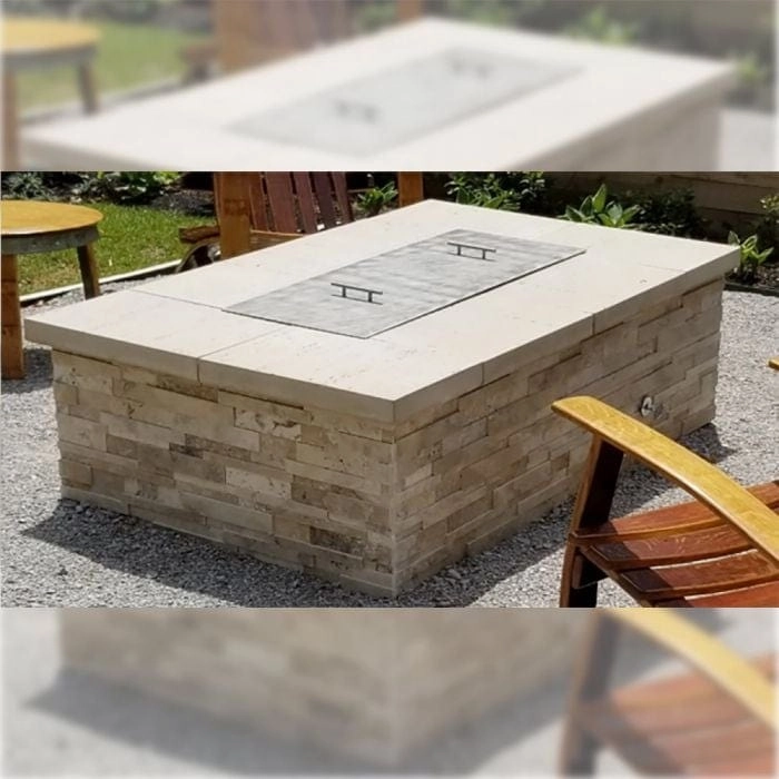 Warming Trends Crossfire FRT Rectangular 60x36x18-Inch with Tree-Style Ready To Finish Fire Pit Kit