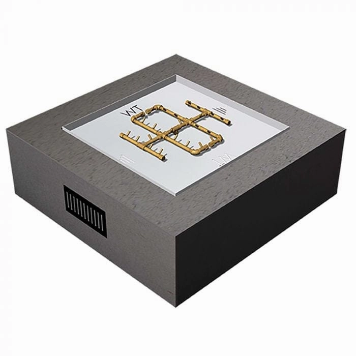 Warming Trends Crossfire FS Square 54x54x18-Inch Ready To Finish Fire Pit Kit