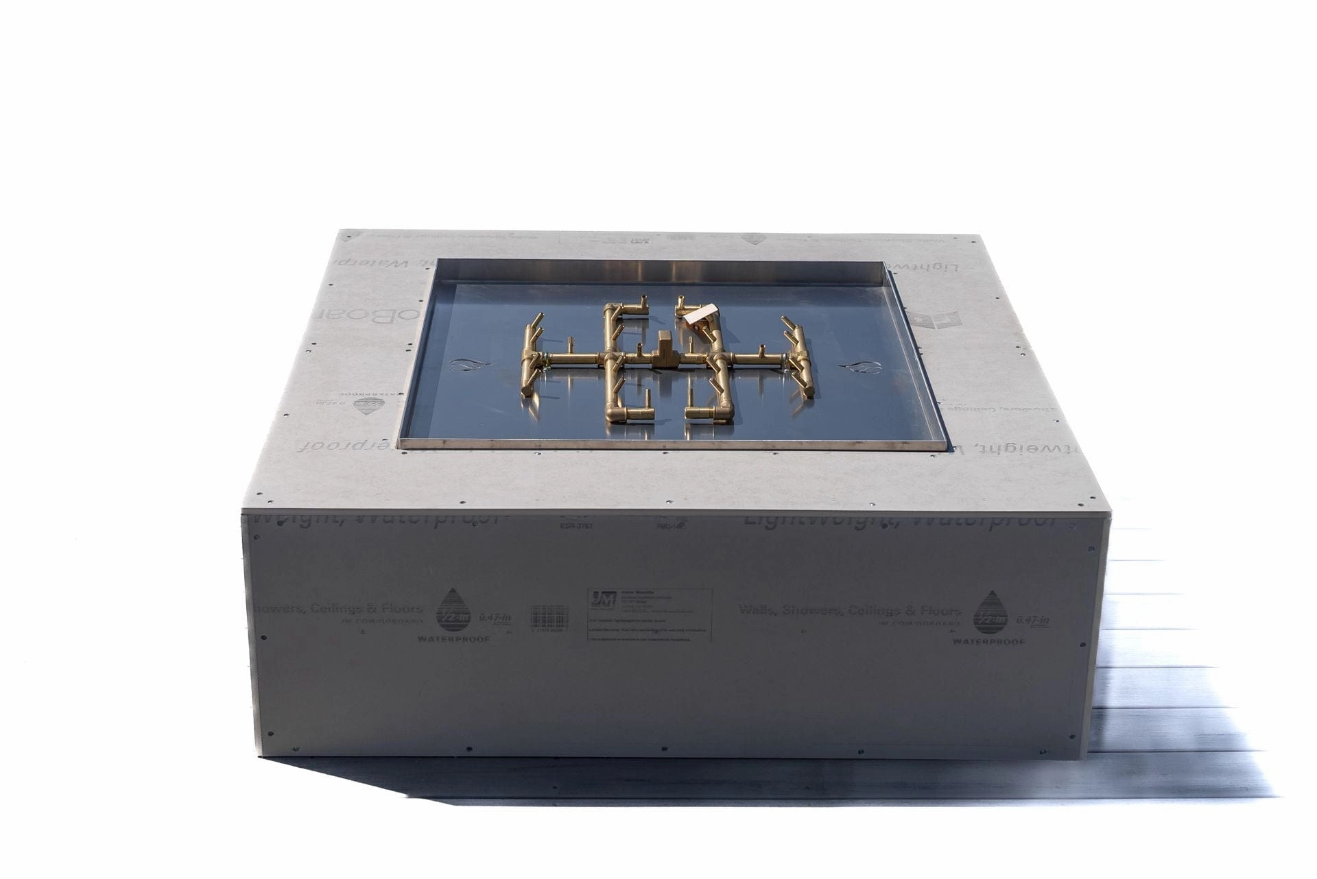 Warming Trends Crossfire FS Square 54x54x18-Inch Ready To Finish Fire Pit Kit