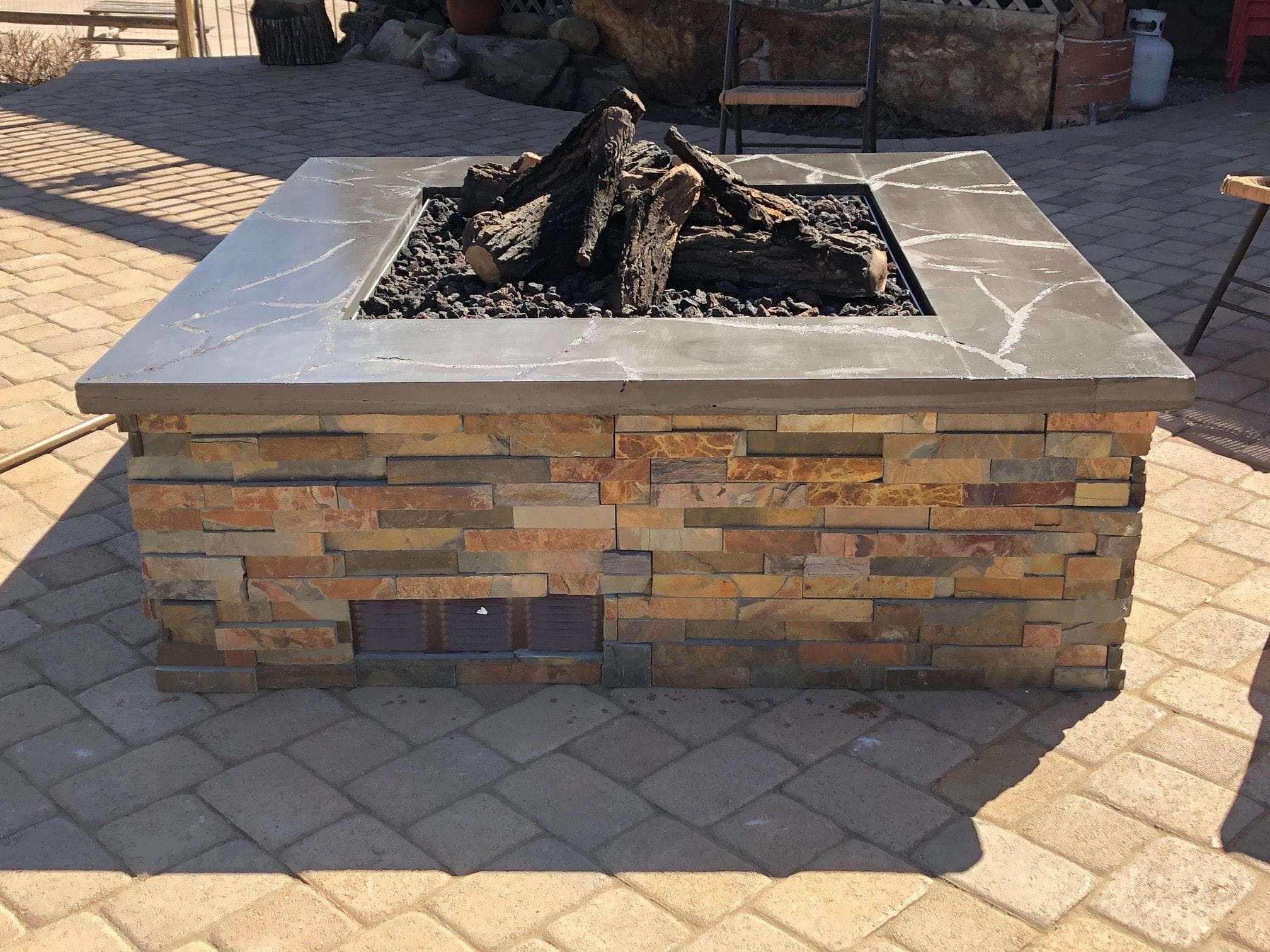 Warming Trends Crossfire FS Square 54x54x18-Inch Ready To Finish Fire Pit Kit