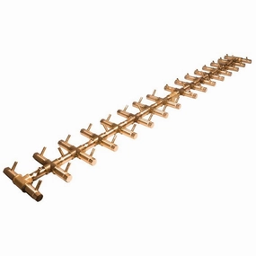 Warming Trends Crossfire Tree-Style 7.5 x 67.75-inch Brass Gas Fire Pit Burner 470K BTUFireproof mat for under fire pit