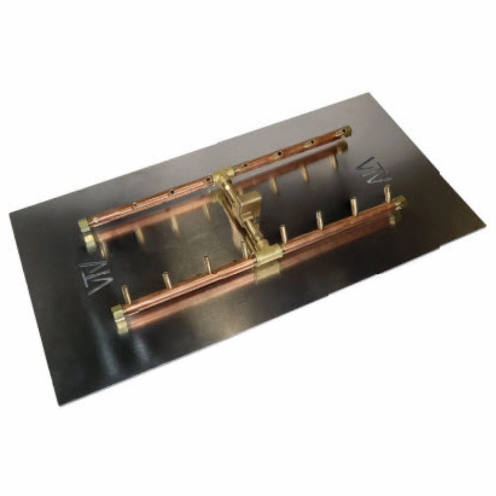 Warming Trends Raffinato Specialty Paver Kit with Crossfire H-Style Brass Burner and Rectangular Aluminum Plate