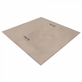 Warming Trends Square Aluminum 62-Inch Fire Pit Cover FPC62SFireproof mat for under fire pit