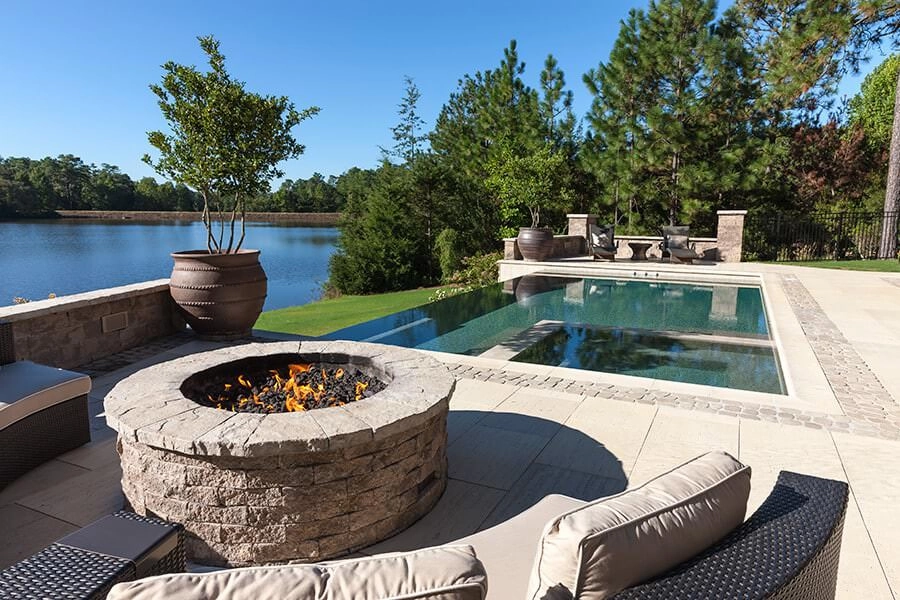 Warming Trends Valencia Universal Paver Kit with Crossfire Brass Burner and 29-inch Circular Aluminum Plate