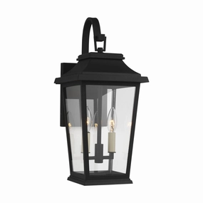 Warren Two Light Lantern Textured BlackOutdoor wall sconces with motion sensor