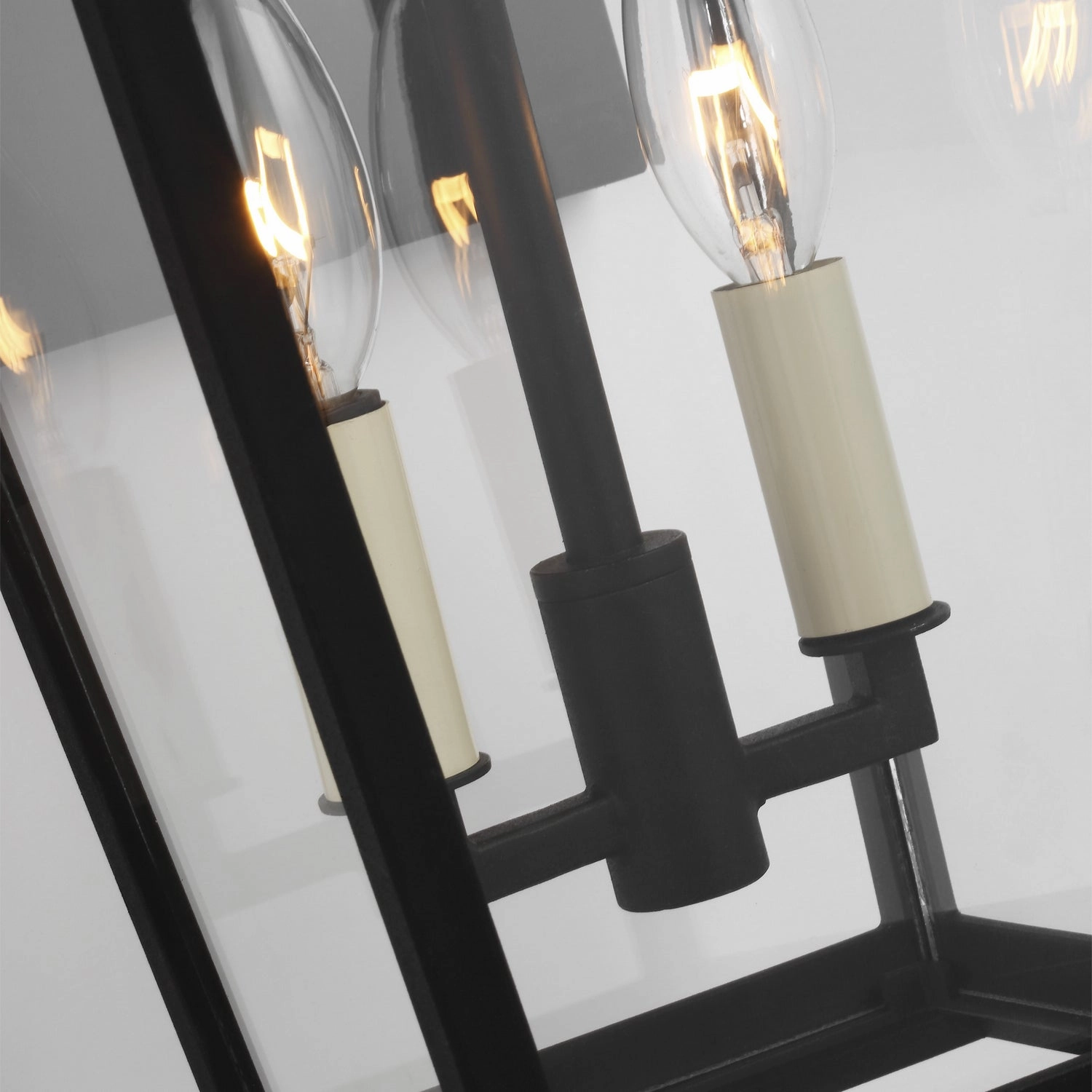 Warren Two Light Lantern Textured Black