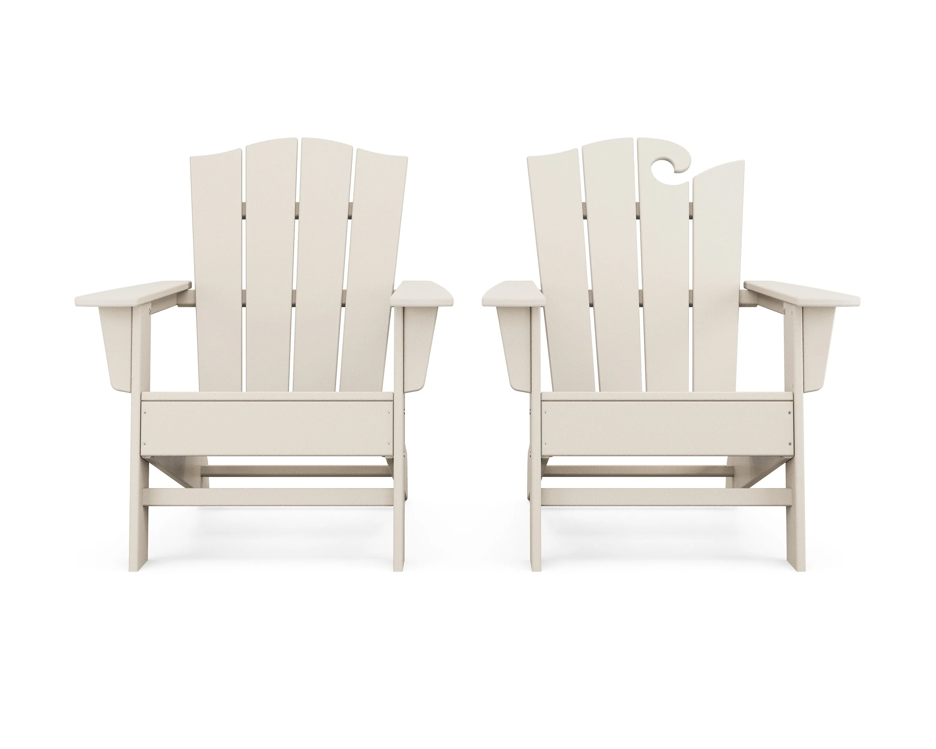 Wave 2-Piece Adirondack Chair Set with The Crest Chair