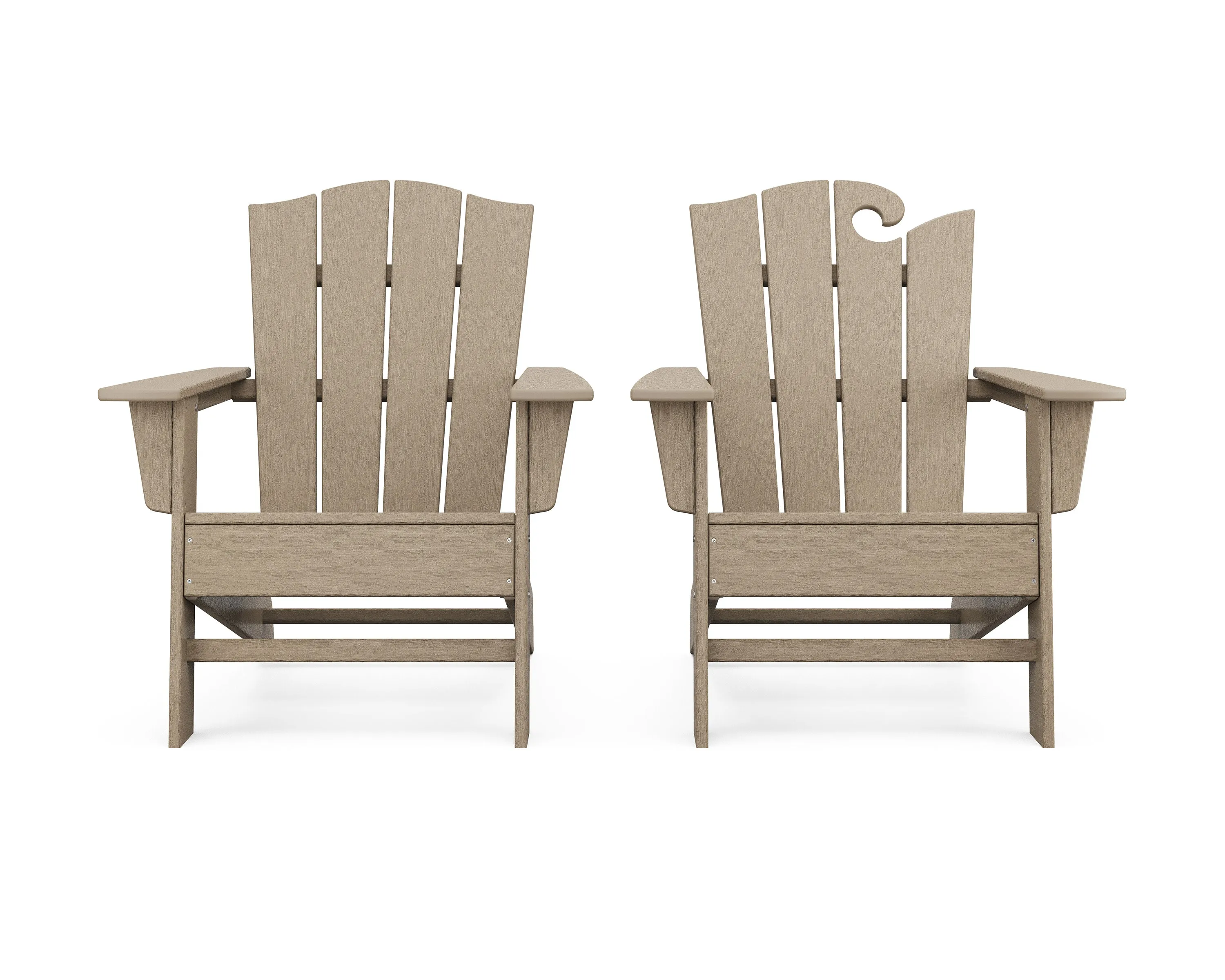 Wave 2-Piece Adirondack Chair Set with The Crest Chair