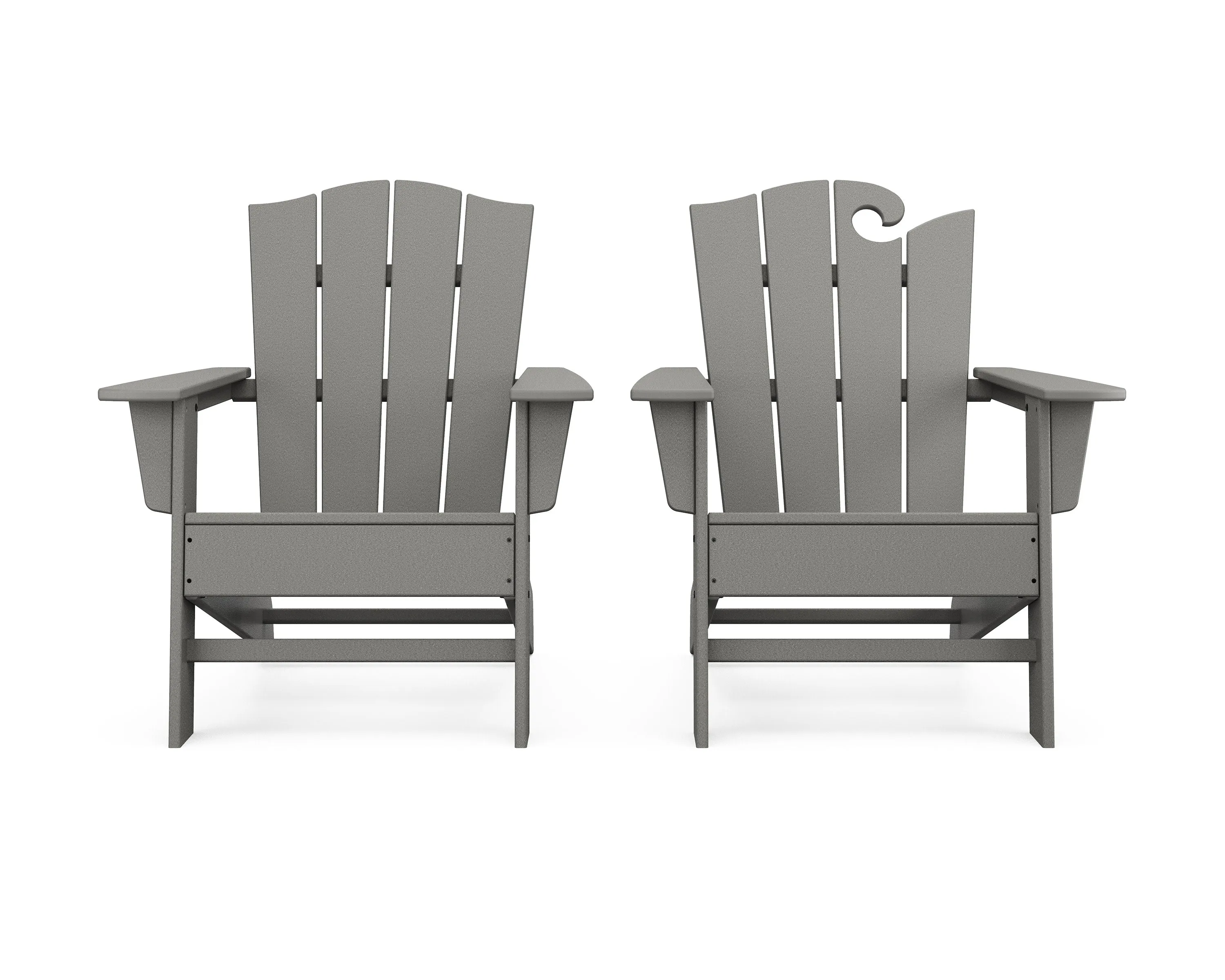 Wave 2-Piece Adirondack Chair Set with The Crest Chair