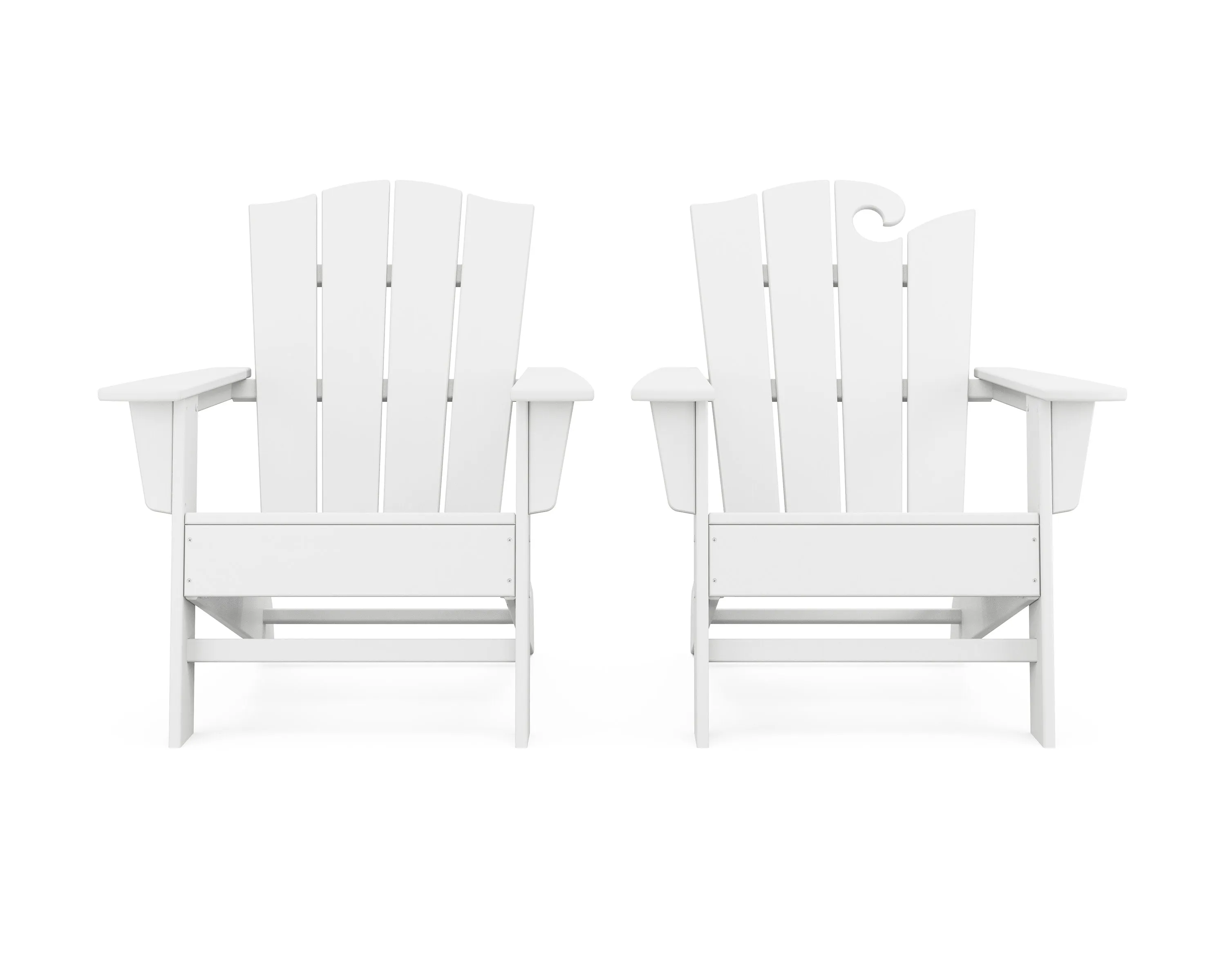 Wave 2-Piece Adirondack Chair Set with The Crest Chair