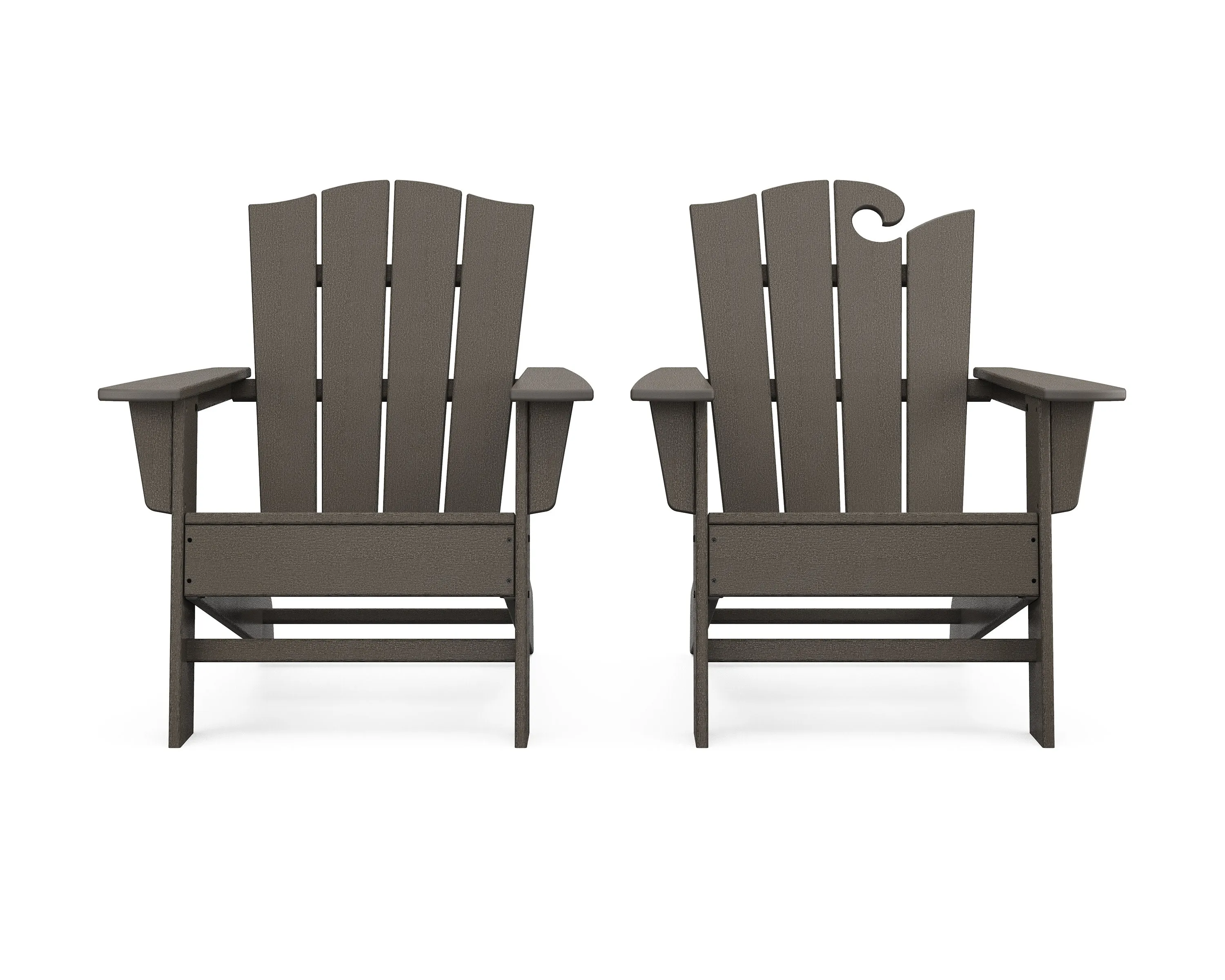 Wave 2-Piece Adirondack Chair Set with The Crest Chair