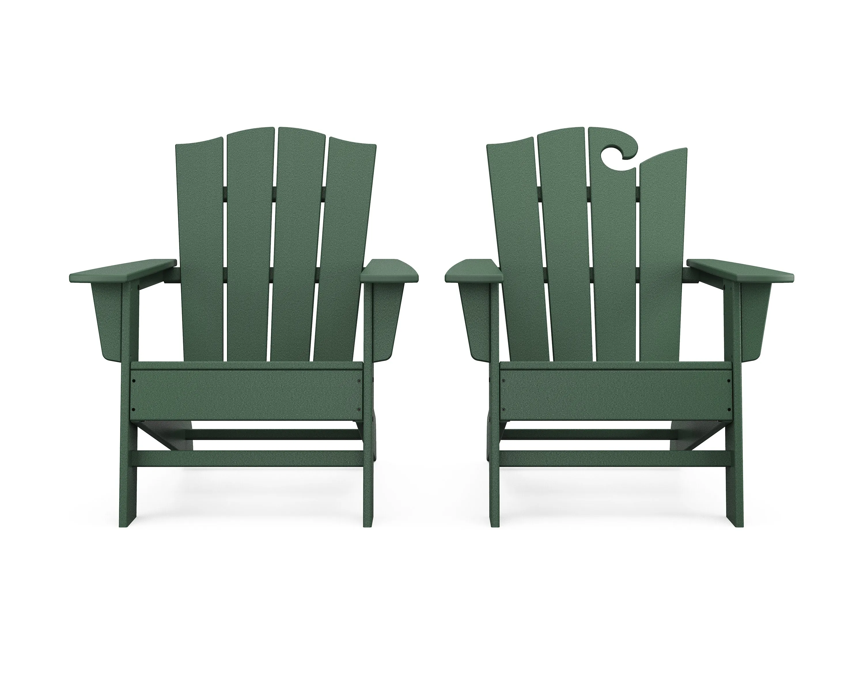 Wave 2-Piece Adirondack Chair Set with The Crest Chair