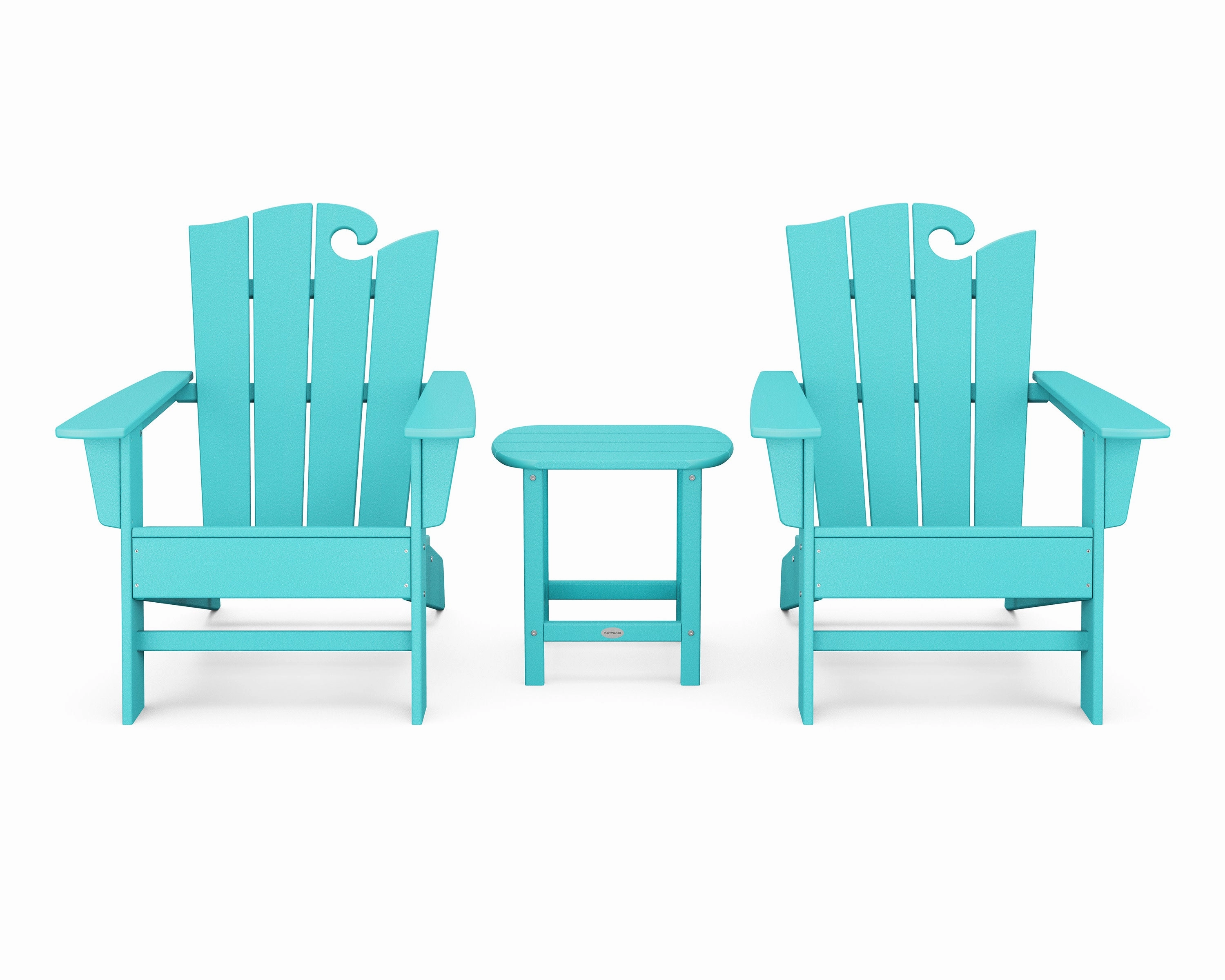 Wave 3-Piece Adirondack Set with The Ocean Chairoutdoor patio dining furniture set