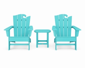 Wave 3-Piece Adirondack Set with The Ocean Chairoutdoor patio dining furniture set