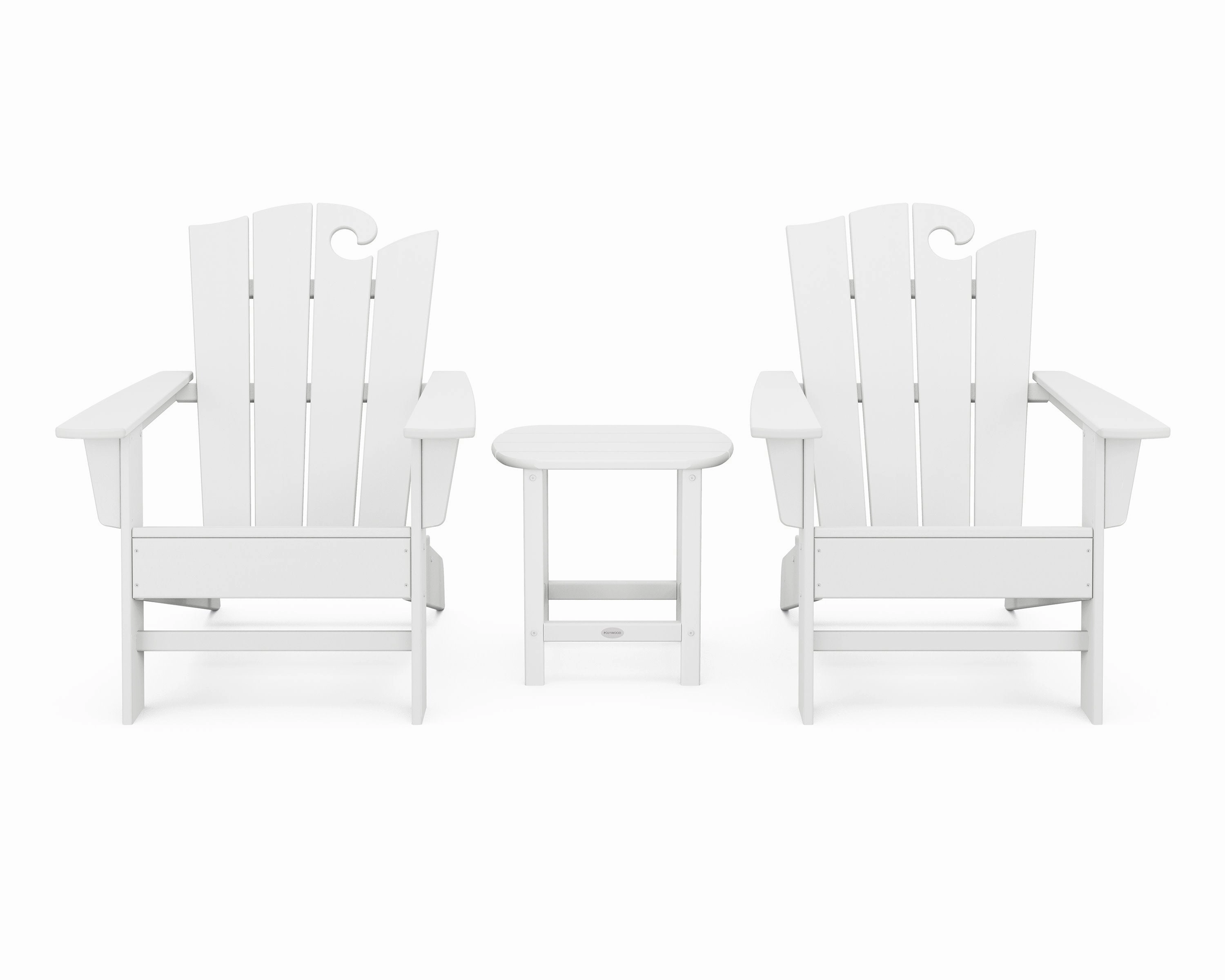 Wave 3-Piece Adirondack Set with The Ocean Chair