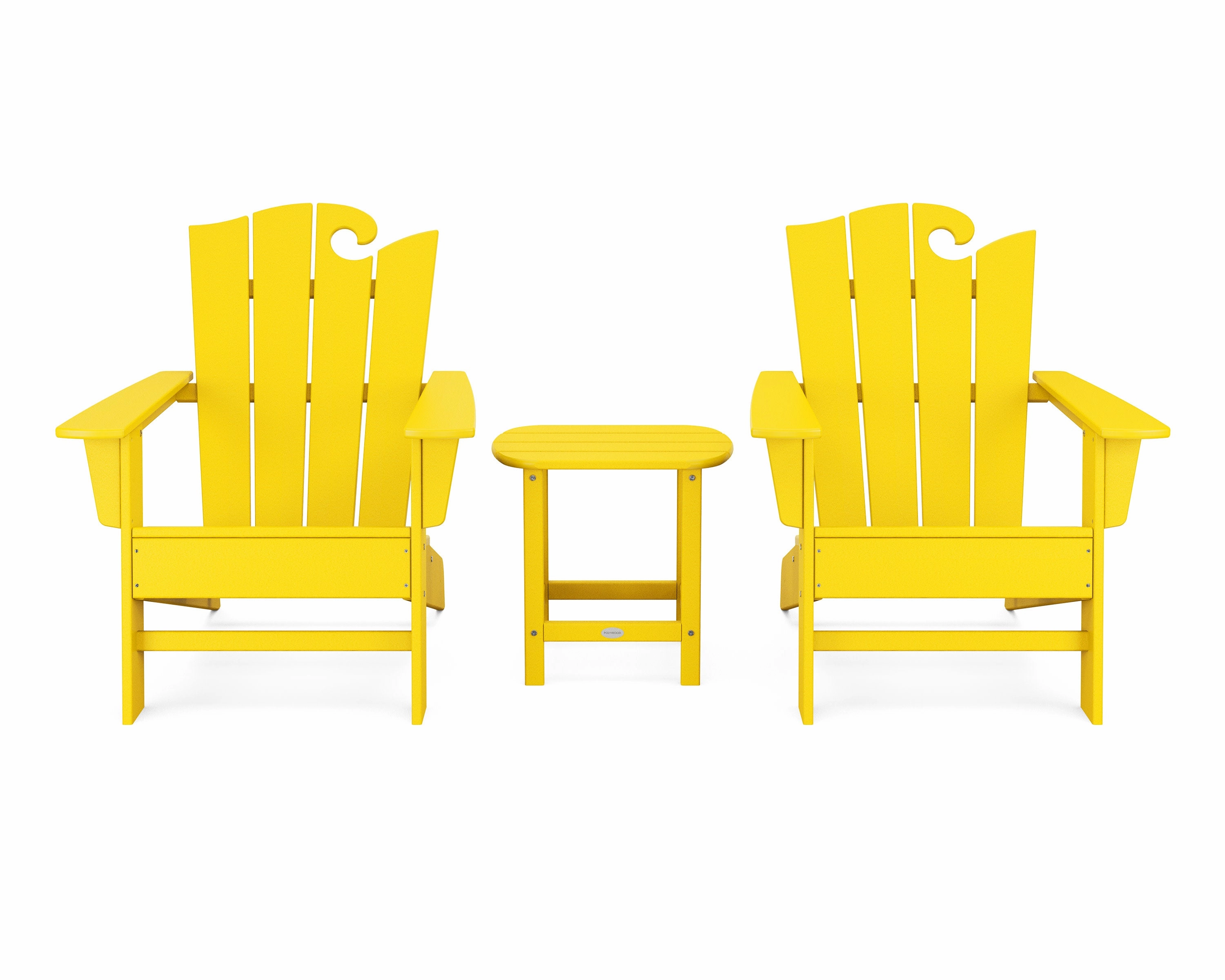 Wave 3-Piece Adirondack Set with The Ocean Chair