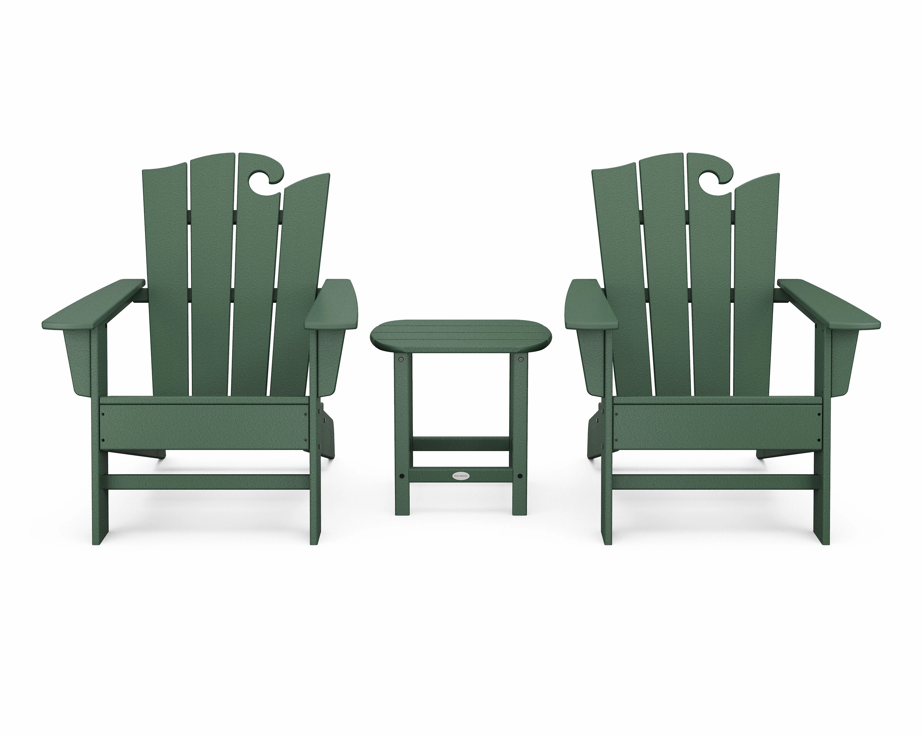Wave 3-Piece Adirondack Set with The Ocean Chair