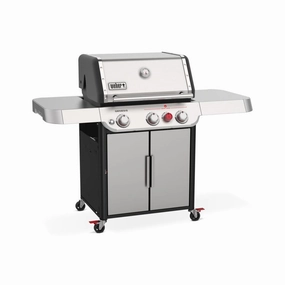 Weber Genesis Stainless Steel S-325s 3-Burner 52,000 BTU Propane Gas Grill - 35300001 outdoor griddle for camping trips