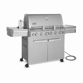 Weber Summit Stainless Steel S-670 6-Burner 100,000 BTU Natural Gas BBQ - 7470001 outdoor griddle for camping trips