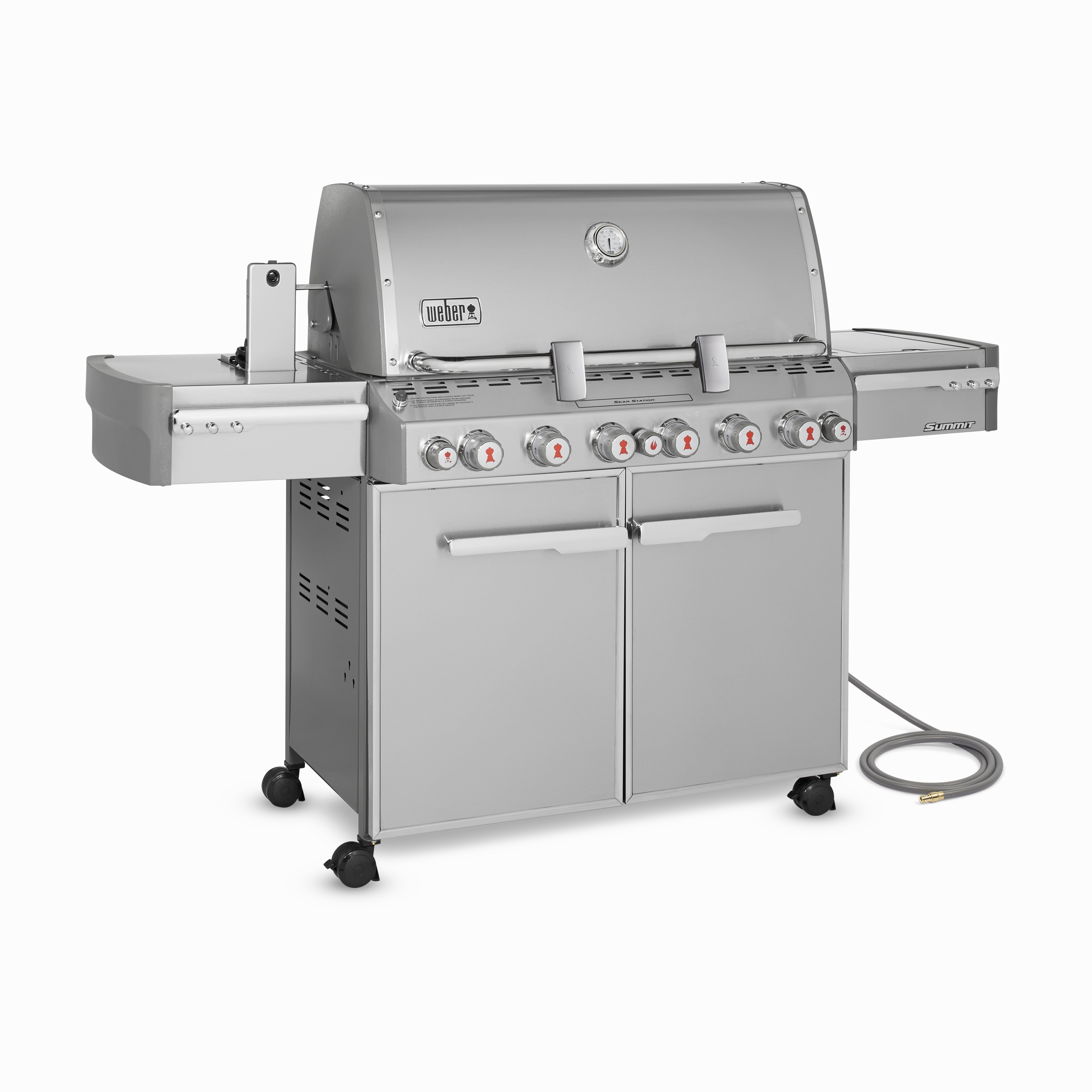 Weber Summit Stainless Steel S-670 6-Burner 100,000 BTU Natural Gas BBQ - 7470001 outdoor griddle for camping trips