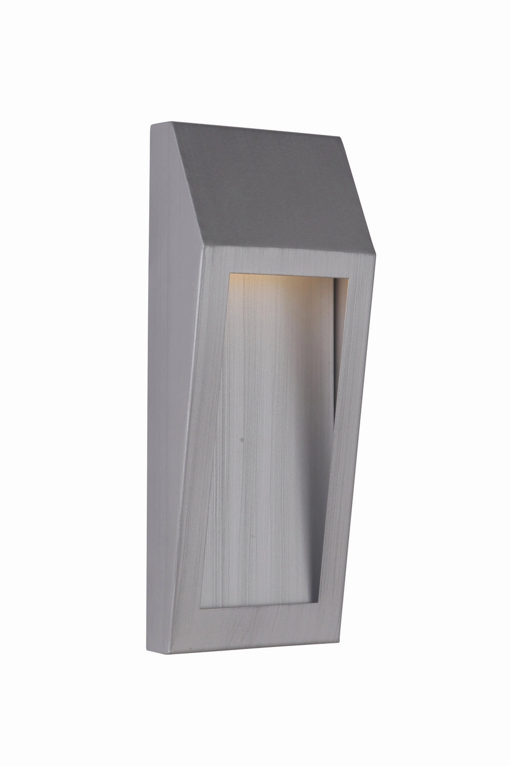 Wedge LED Outdoor Pocket Sconce Brushed Aluminum