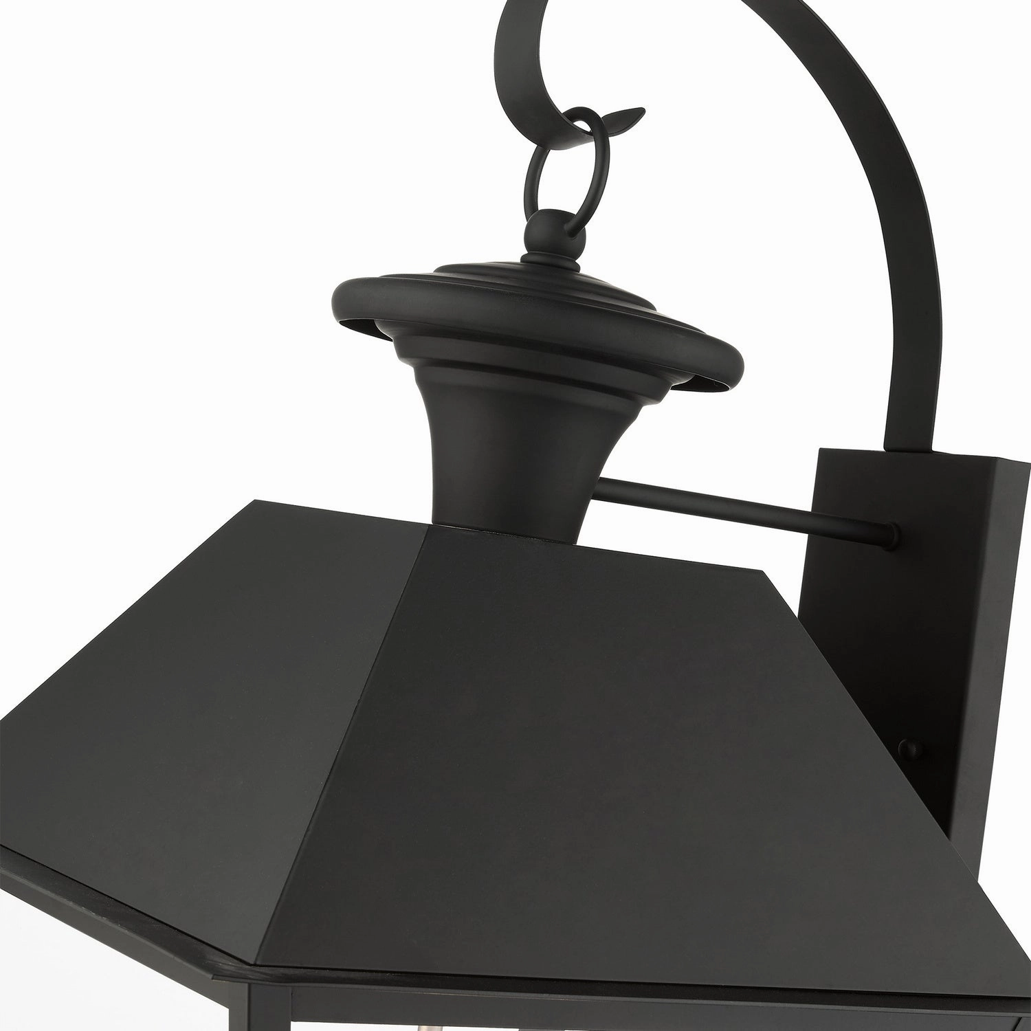 Wentworth Four Light Outdoor Wall Lantern Black w/ Brushed Nickel Cluster