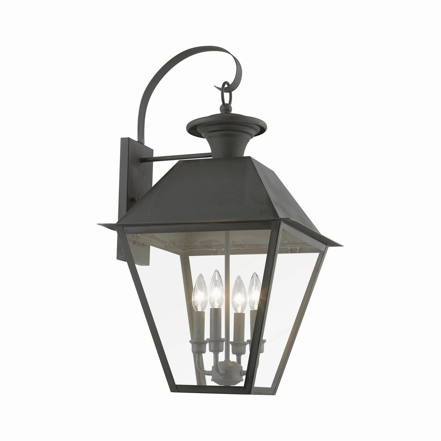 Wentworth Four Light Outdoor Wall Lantern Charcoal