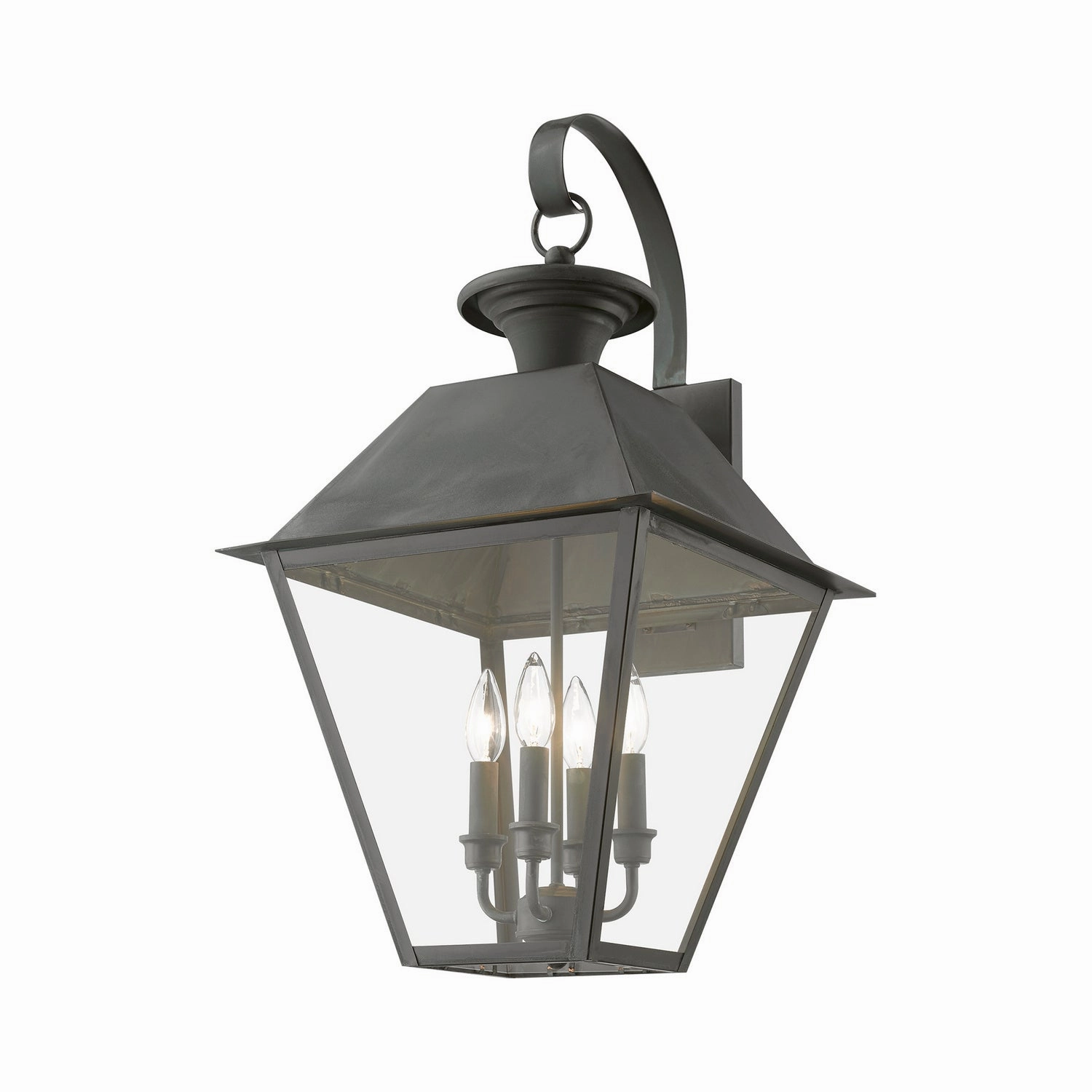 Wentworth Four Light Outdoor Wall Lantern Charcoal