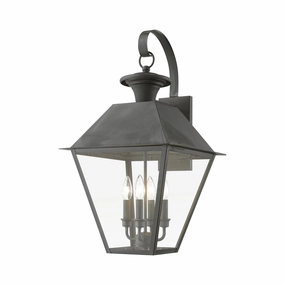 Wentworth Four Light Outdoor Wall Lantern CharcoalOutdoor wall sconces with motion sensor