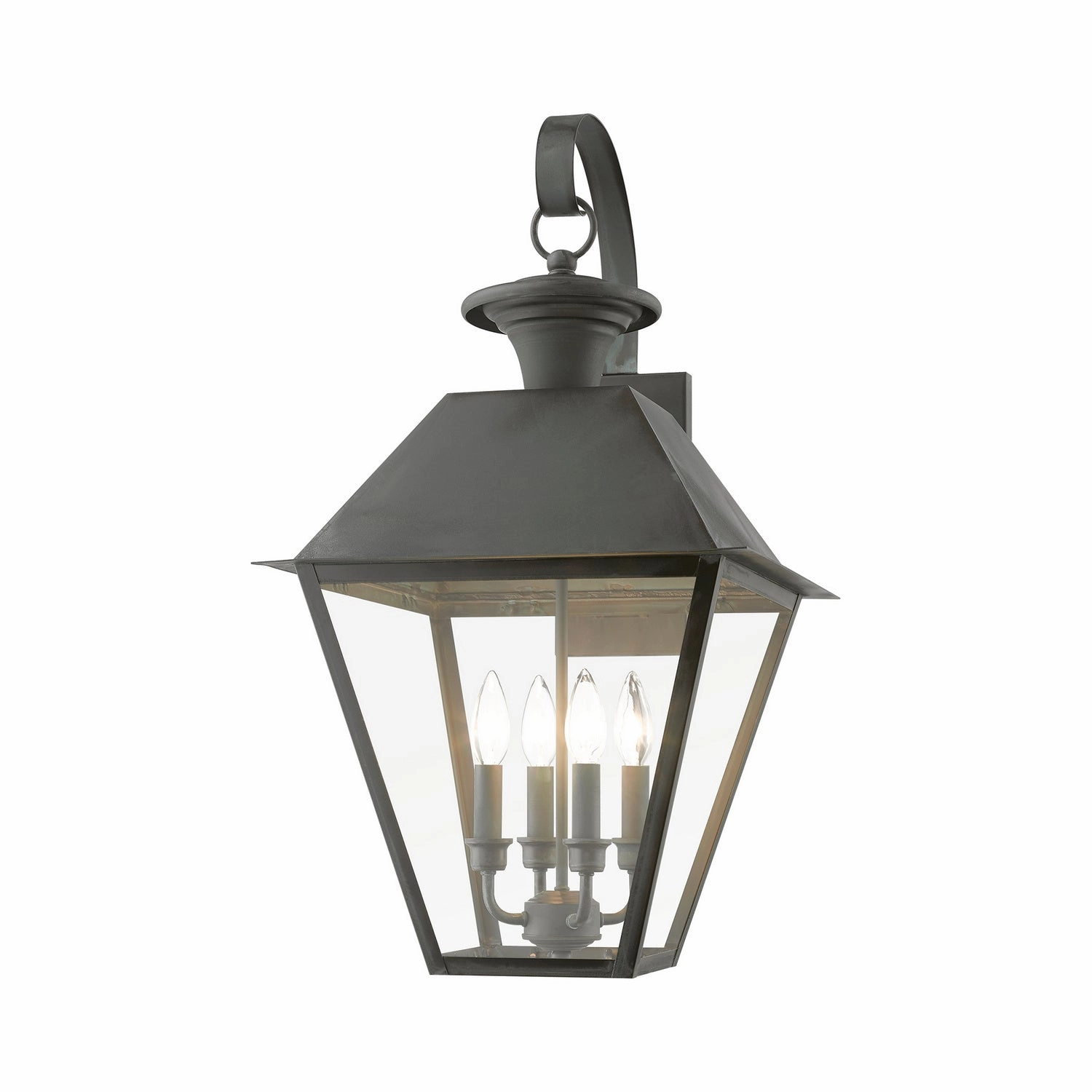 Wentworth Four Light Outdoor Wall Lantern Charcoal
