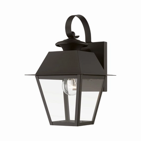 Wentworth One Light Outdoor Wall Lantern BronzeOutdoor wall sconces with motion sensor