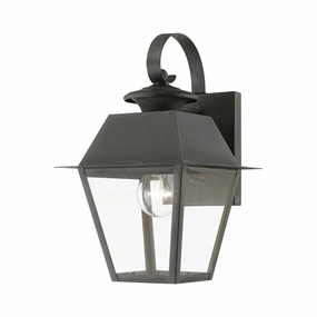Wentworth One Light Outdoor Wall Lantern CharcoalOutdoor wall sconces with motion sensor