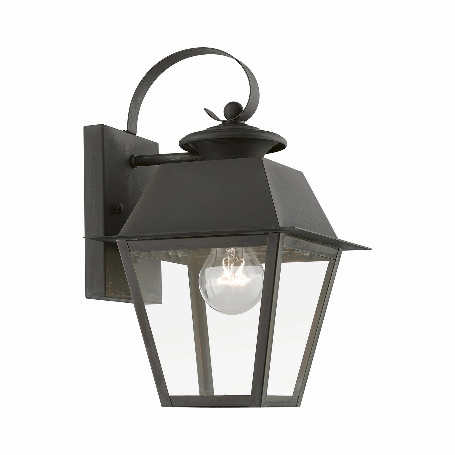 Wentworth One Light Outdoor Wall Lantern Charcoal
