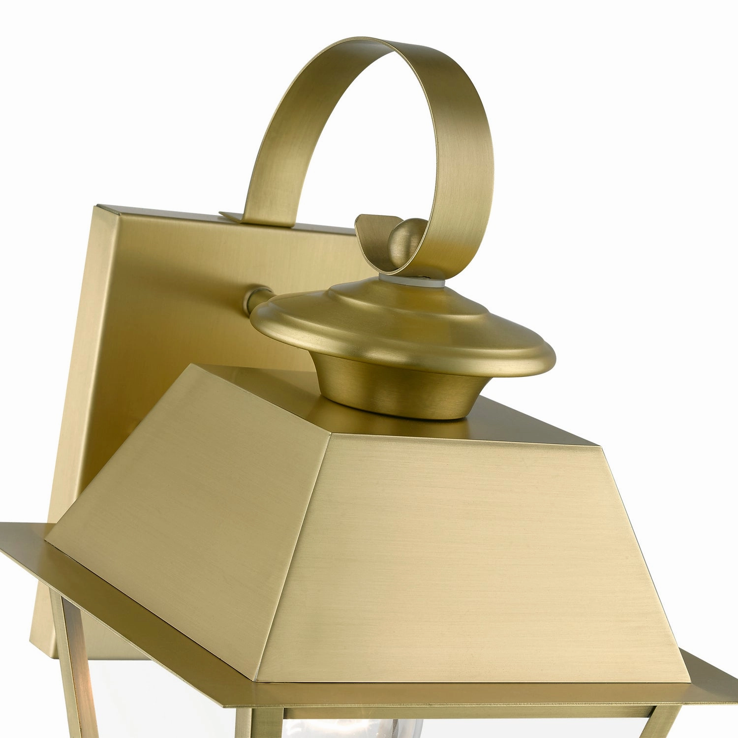 Wentworth One Light Outdoor Wall Lantern Natural Brass
