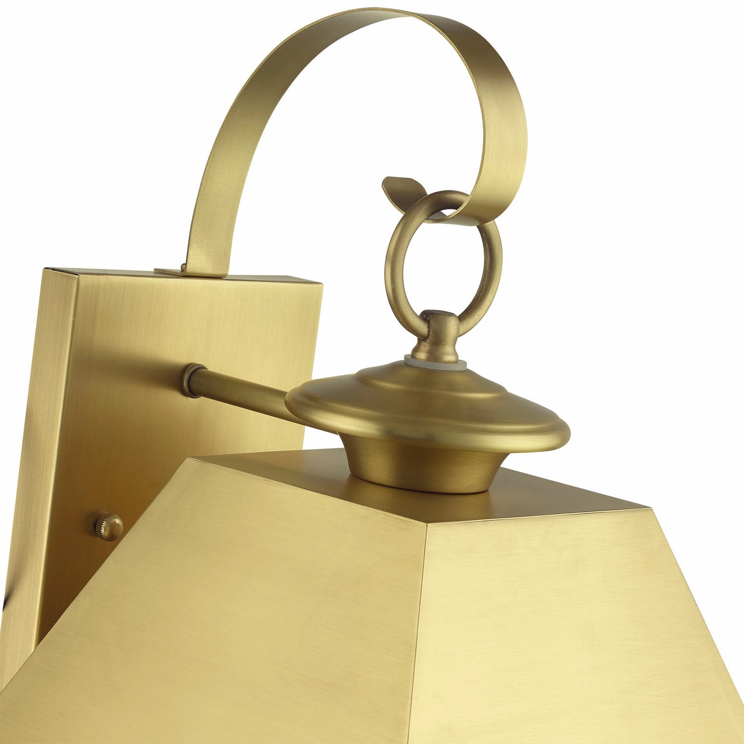 Wentworth Two Light Outdoor Wall Lantern Natural Brass