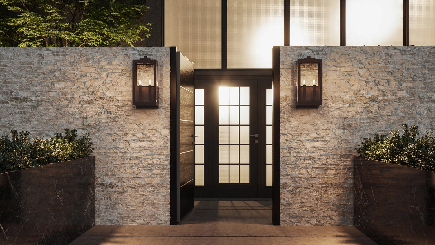 Westover Two Light Outdoor Wall Mount Western Bronze
