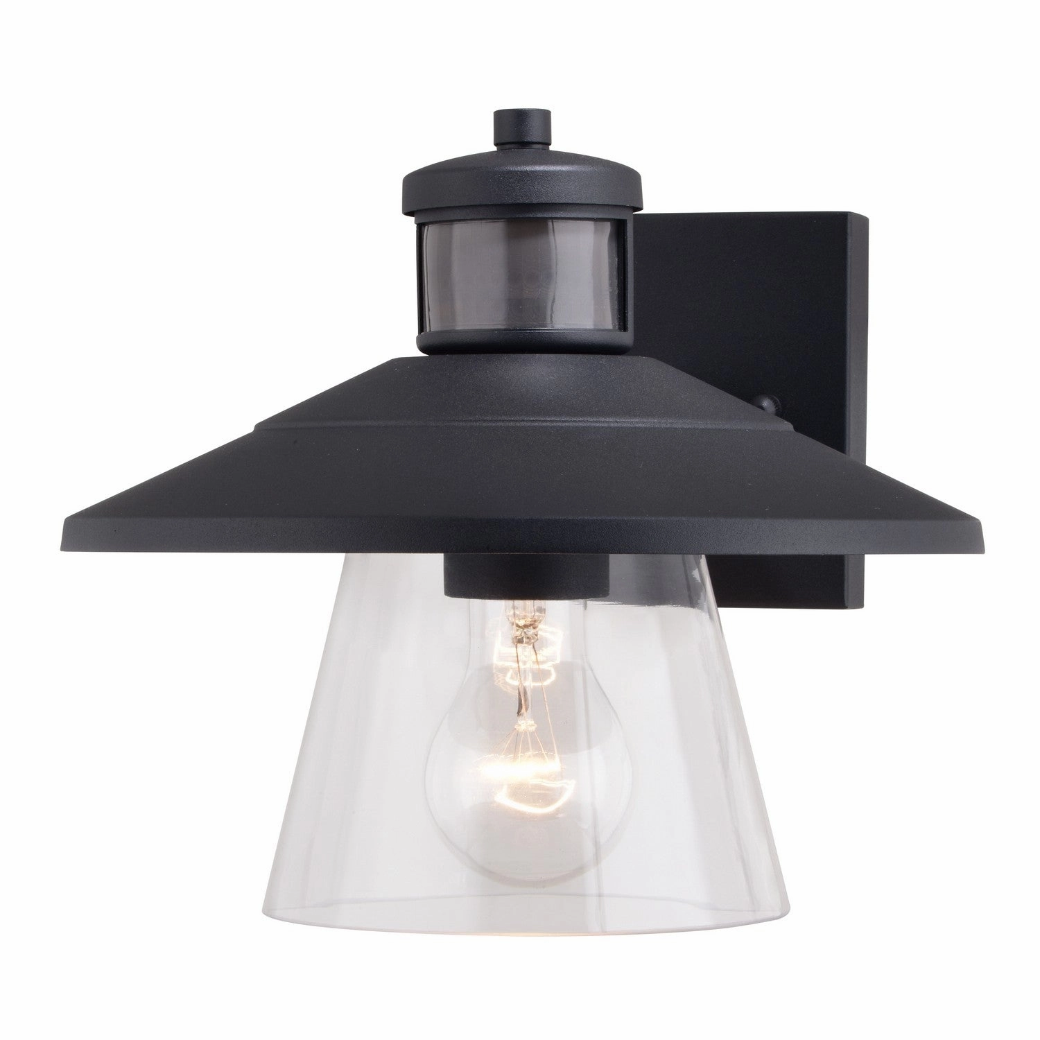 Westport One Light Outdoor Motion Sensor Wall Light Textured BlackOutdoor wall sconces with motion sensor